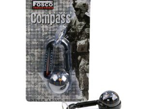 Karabijnhaak met kompas en thermometer